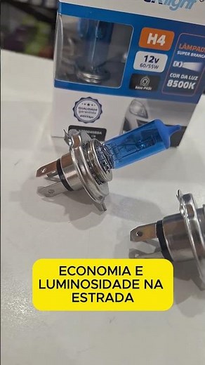 Lâmpada Farol Alto e Baixo H4 Shocklight Super Branca 55/60w