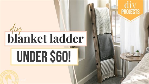 Easy Industrial DIY Blanket Ladder You Can Make Without Screws