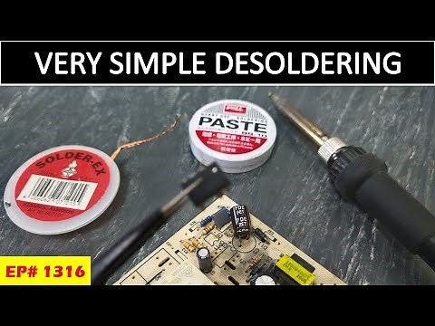 How to Unsolder Through-Hole Components Using Desoldering Wick | Easy Electronics Repair Tip