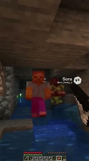 Exploring the caves in Minecraft