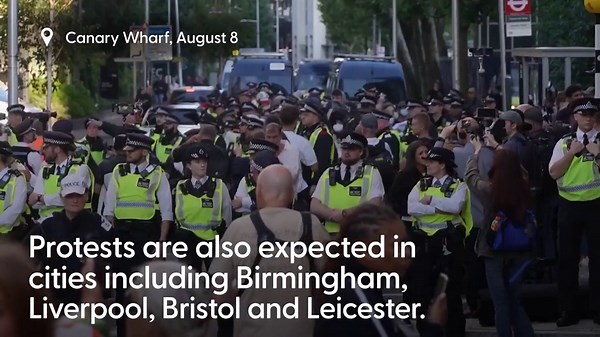 More protests outside hotels housing asylum seekers will take place around the country amid a large police presence and warnings one demonstration could be "hijacked by agitators".Anti-migrant protesters and anti-racism counter-protesters are to gather in Nuneaton on Saturday afternoon following allegations of a "cover-up" about suspects charged over an alleged rape.Demonstrations are also expected in Bristol, Bournemouth, Liverpool, Leicester and Birmingham among others, according to Stand Up T