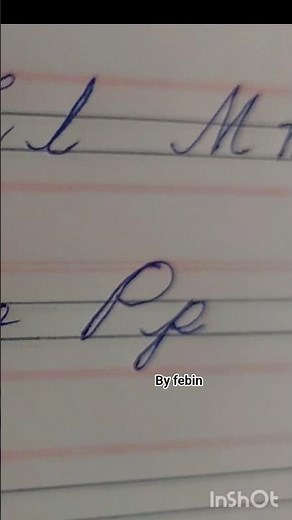 Simple cursive letter /Letter P&p/calligraphic method /Short vedio