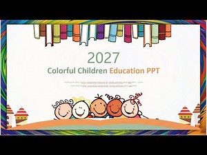 Colorful Children’s Education PowerPoint Template – Fun School Teaching Slides