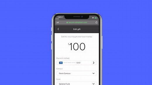 Subsplash Giving | How to edit a recurring gift