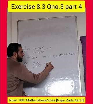 Ncert 10th Maths || Exercise 8.3 Qno.3 part 4|| Introduction to trigonometry #ncert #ncert10th