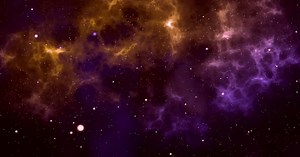 Vibrant Abstract Space Nebula with Twinkling Stars Background