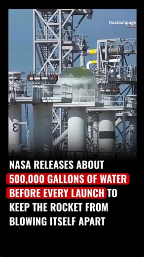 Tech Page | Before every rocket launch, NASA releases nearly 500,000 gallons of water onto the launch pad to protect the rocket from its own power.... | Instagram