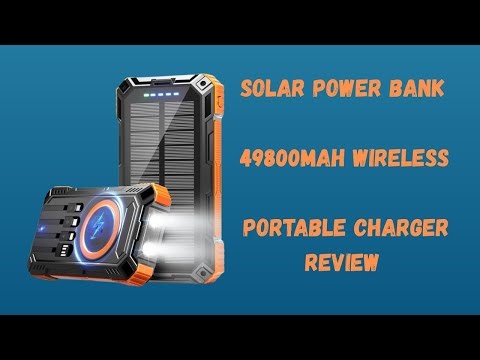 Solar Power Bank 49800mAh Wireless Portable Charger Review 🔥