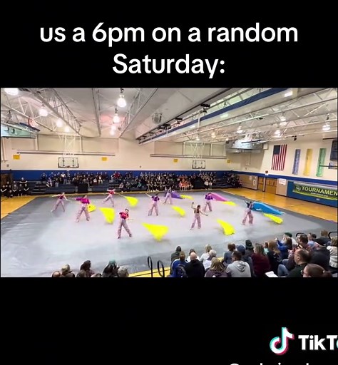 Officially competition season! 💗💜💙 #colorguard #winterguard #fyp #polaris #rifle #sabre #flag