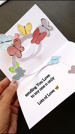 Butterfly pop up Card / Greeting Cards/ gift idea #womensday #gift #popupcard
