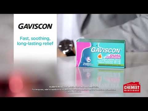 Chemist Warehouse Healthy Break Gaviscon Dual Action Peppermint 48 Chewable Tablets