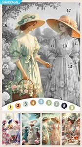 Coloring game designed for all ages. Easy to use and eye-friendly: larger numbers🎨✨ | Color Oasis