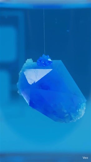 Blue Crystal Growth 😲 | Copper Sulphate #chemistry #science