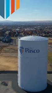 The City of Pasco skyline has a new feature! Check out the newly-finished Zone 3 Water Reservoir. #Pascowa #pascowashington #PublicWorks #PublicWorksDepartment #waterinfrastructure #tricitieswa #tricitieswashington | City of Pasco Government