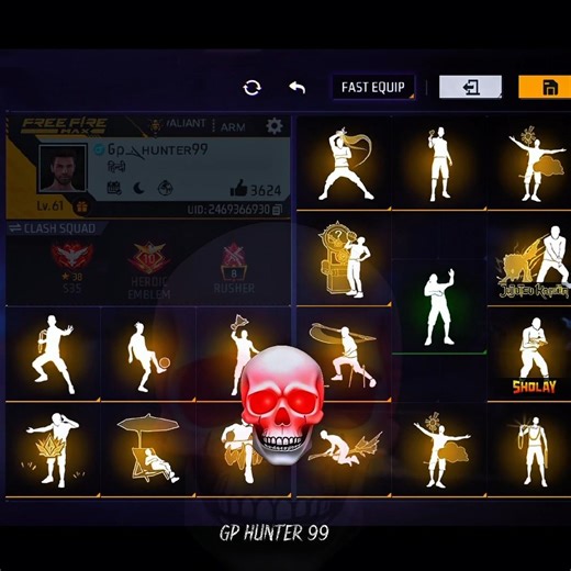 old Emote Aura ☠️.#freefire #shorts #myedit