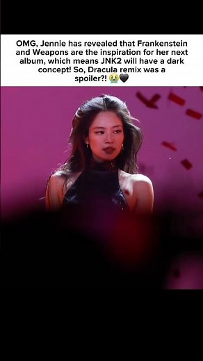 Jennie's coming back with a new dark concept album! 😱🖤 #jennie #blackpink