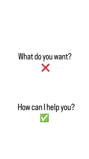 Stop asking “What do you want?” Ask “How can I help?” 💡 #EnglishTips #LearnEnglish #Shorts