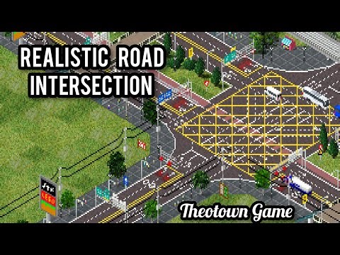 Designing a Realistic Intersection || TheoTown Game
