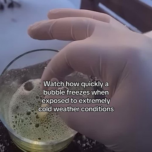 How Quickly a Bubble Freezes in Cold Weather