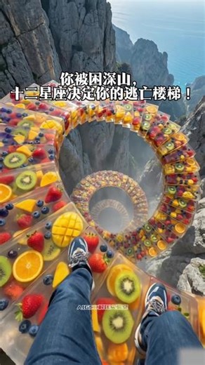 你被困深山，十二星座决定你的逃亡楼梯！ #ai解压视频 #ai助眠 #asmr助眠视频 #asmr #解压视频