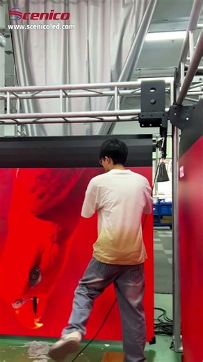LED rolling gate screen, perfect replacement for projector # #leddisplay #ledscreen #technology