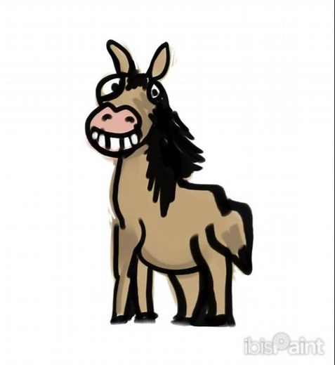 Funny Horse #coloringadventure #drawing #digitalpainting
