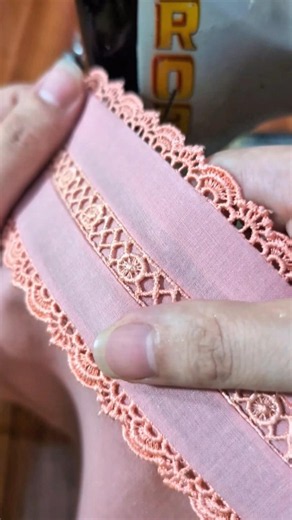 Transform any dress into an elegant masterpiece with beautiful lace details.👗#SewingTips #LaceDesign