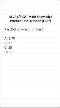 Translating Statements into an Equation: ASVAB/PiCAT Math Knolwedge Practice Test Q