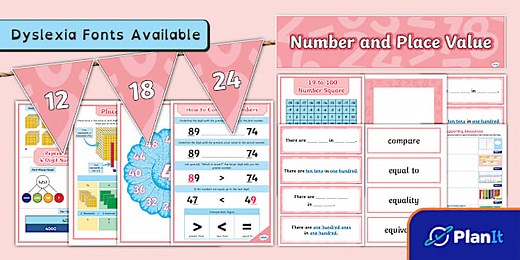 LKS2 Number and Place Value Maths Working Wall Display Pack