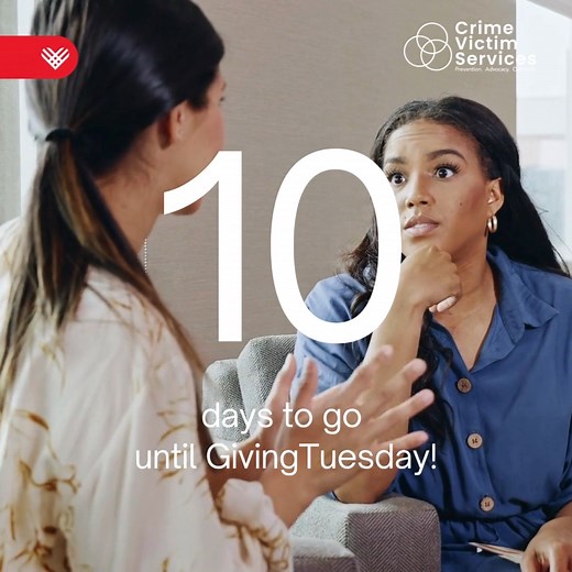 10 Days Until Giving Tuesday! We’re counting down to the biggest day of generosity of the year — and survivors need your support. Every day, our team walks alongside individuals impacted by violence and trauma. We offer safety, advocacy, and hope. But we can’t do it alone. In 10 days, you can help ensure that every victim has access to the support they deserve. No one should face their darkest moments without someone in their corner. How you can help today: • Share this post • Tag a friend who b