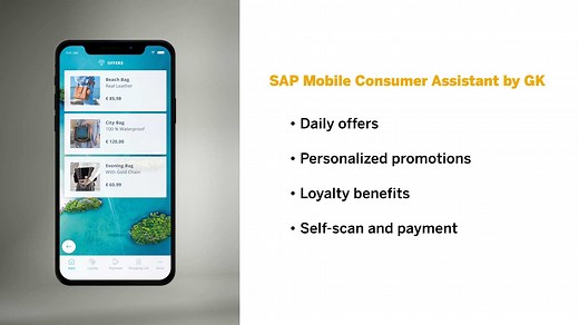 📱 Enrich customer experiences with smart mobile shopping and payment. Discover the benefits and features of SAP Mobile Consumer Assistant solution by GK Software SE ➡️ http://sap.to/6187yjn3V | SAP