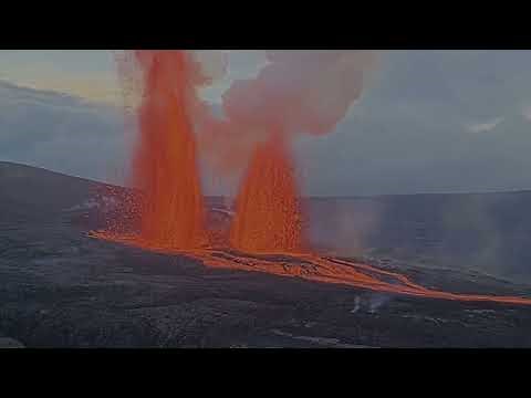 Watch Hawaii’s Kīlauea volcano shoot lava 1,300 feet into the air
