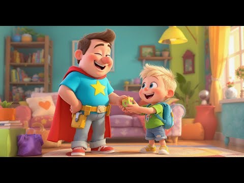 Papa, unser Superheld – Lustiges Kinderlied & Animationsvideo für Kleine