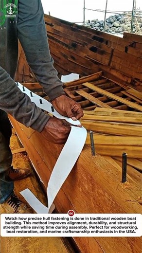 Fast & Precise Wooden Boat Hull Fastening | Traditional Boatbuilding Craft