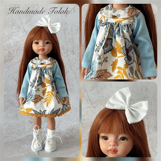Dress, Hairpin Clothes for Dolls Paola Reina 32cm Handmade - Etsy