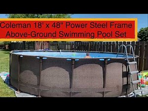 Coleman 18' x 48" Power Steel Frame Above-Ground Swimming Pool Set #coleman #pool #swimming #summer