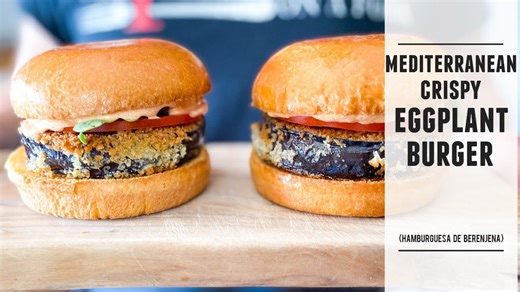 Mediterranean crispy eggplant burger | A veggie burger that’s actually legit