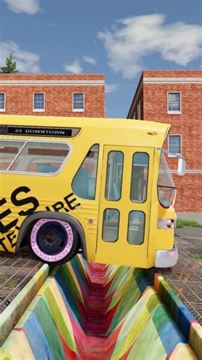 Bus vs Truck: Who Conquers the Rainbow Pit? 🏁🔥 | BeamNG.drive