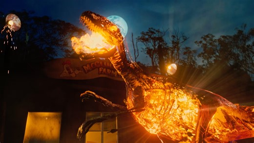 628K views · 5.9K reactions | After a top-secret experiment goes wrong, a hyper-intelligent invisible raptor escapes the lab and begins wreaking havoc in the surrounding neighborhood. The Invisible Raptor releases in theaters and on digital on December 6, 2024. | IGN | Facebook