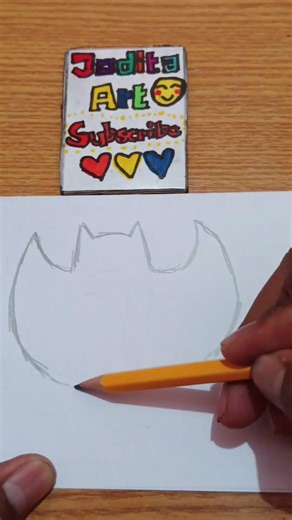 Drawing Batman Logo From DC Comics with Love Of Speed Drawing Art @joditaart