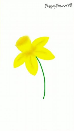 How to draw Daffodil Flower | How to draw flower for beginners | Easy Flower Drawing | step by step