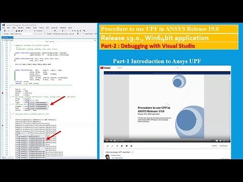 Ansys V190 UPF Usermat Visual Studio Debugging