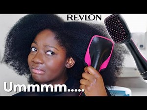 REVLON ONE STEP HAIR DRYER BRUSH ON 4C/4B NATURAL HAIR | Blowout Routine in 20 Minutes??