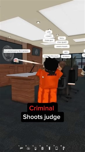 Criminal SHOOTS JUDGE￼ after sentence #robloxshorts #erlc #lawenforcement #policechase ￼