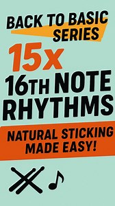 1.1K reactions · 151 shares | [Back to Basic Series] 16th Note Rhythms with Natural Sticking (15 Patterns) #drums #drumlessons #16th #note #rhythm #natural #sticking #pattern | 小葉流鼓藝工作室 | Facebook