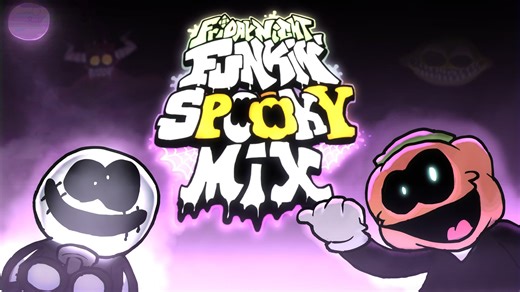 同人逼死官方系列 全站第一/FNF 超优质模组 Spooky Mix 困难难度 全流程演示