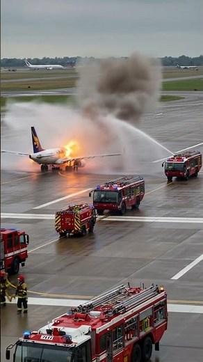 Airport Fire Drill: Battling Flames on the Runway #firesafety #firefighter #firetime #aishorts