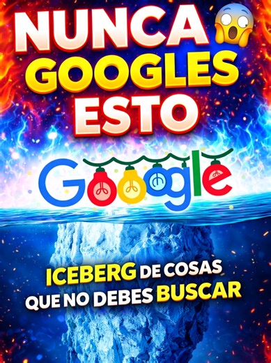 Iceberg de cosas que NUNCA deberías googlear 🧊⚠️ #iceberg #misterios #internet #Google #historiasbizarras
