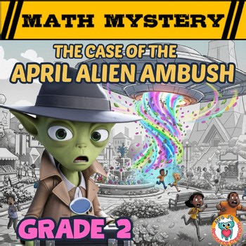 2nd Grade Math Mystery Spring April Math Review - Addition Subtraction Arrays