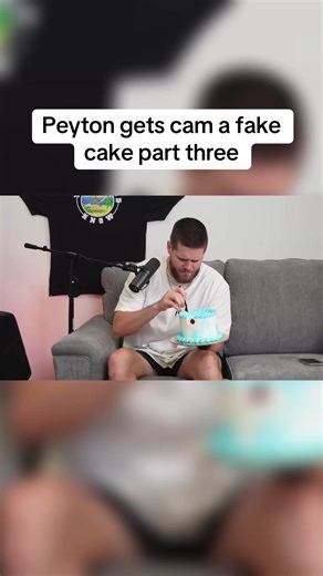 Peyton Pranks Cam with a Fake Birthday Cake
